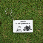 Drive Safe Keychain, Truck Driver Keychain, Custom Trucker Keychain, Drive Safe Daddy Keychain, Gift for Truck Driver, Custom Gift for Dad