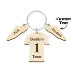 Custom Engraved Daddy's Soccer Team Wooden Sports Gifts