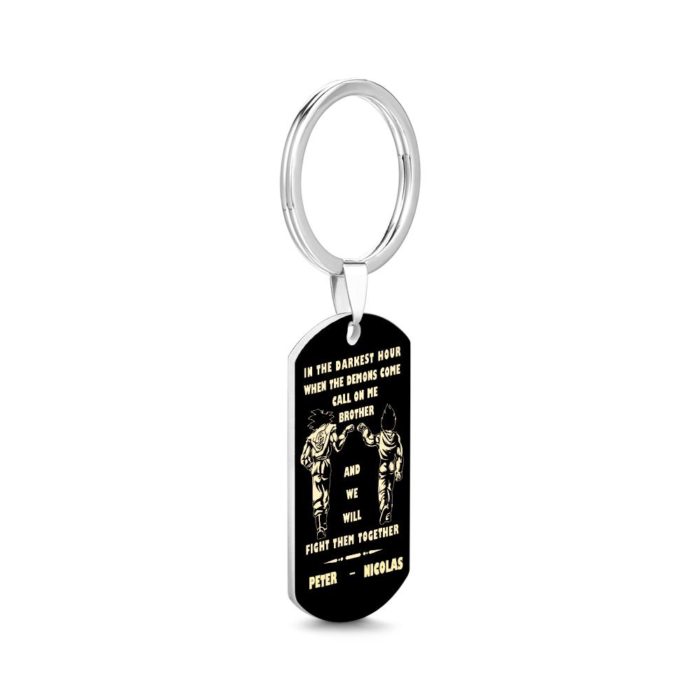 engraved tag keychain custom engraving gift for brother 23