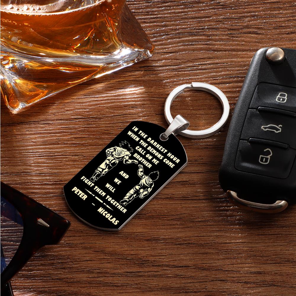 engraved tag keychain custom engraving gift for brother 28