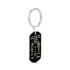 soldier white engraved tag keychain custom engraving everyday carry