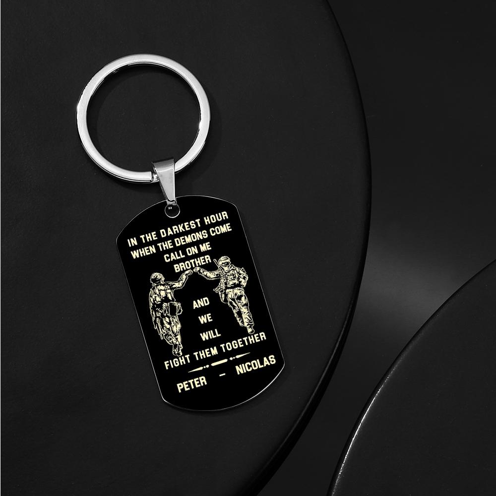 custom engraving engraved tag keychain everyday carry
