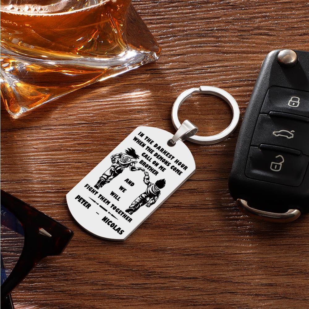 engraved tag keychain everyday carry custom engraving
