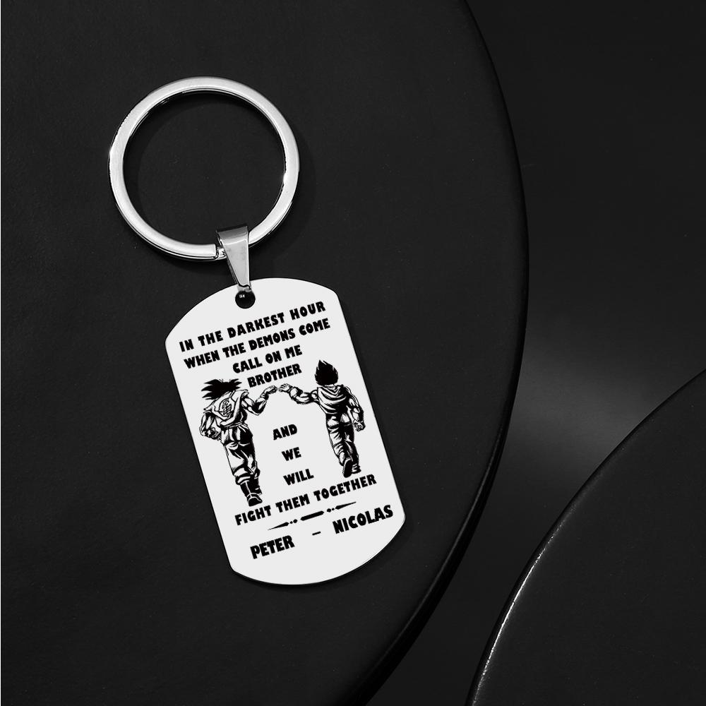 engraved tag keychain custom engraving everyday carry stainless steel