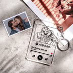 Gifts for Her Custom 3D Photo Keychain Photo Plaque Personalized Frame with Engraved