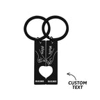 Couple Keychain Set Custom Heart Keychain Personalized 2 Pcs Matching Couple Keyring Gift For Him Valentine's Day Gift For Boyfriend/Husband