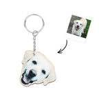 Wooden Keychain Personalized Pet Portrait for Everyday Carry