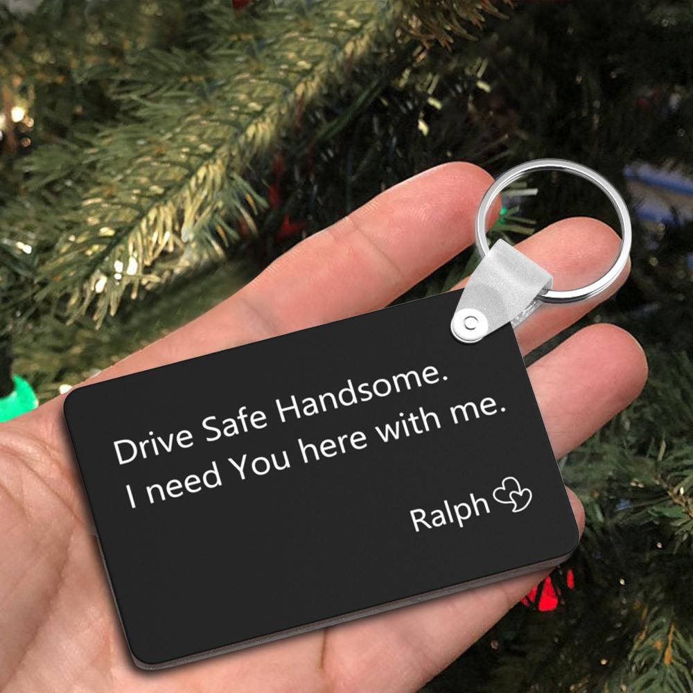 Engraved Keychain Safe Driving Unique Couple Gifts style Keychain Valentine s Day Gift present for him