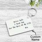 Custom Keychain for Husband Precision Engraved Detail detail