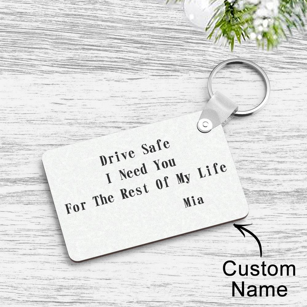 Custom Keychain for Husband Precision Engraved Detail detail
