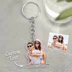 Custom Photo Acrylic Keychain With Text Unique Gifts For Couples