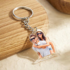 Custom Photo Acrylic Keychain With Text Unique Gifts For Couples