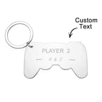 Personalized Gamepad Keychain Funny Engraved Player Keychain For Couples