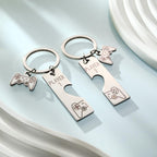 Custom Engraved Keychain Game Console in Pairs Funny Couple Gifts