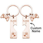 Custom Engraved Keychain Game Console in Pairs Funny Couple Gifts