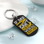 Custom Photo Keychain for Father's Day Gifts If Dad Can't Fix It We're All Screwed Keychain