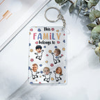 Custom Faces Acrylic Keychain Personalized Text Belongs To Anniversary Birthday Gift