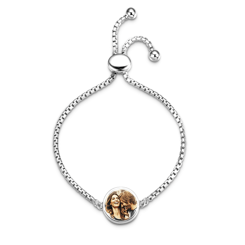Personalized Circle Photo Braceletfor Women