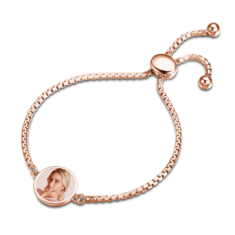Personalized Circle Photo Braceletfor Women