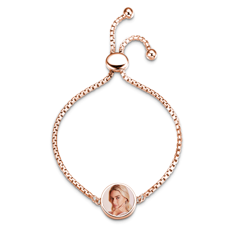 Personalized Circle Photo Braceletfor Women