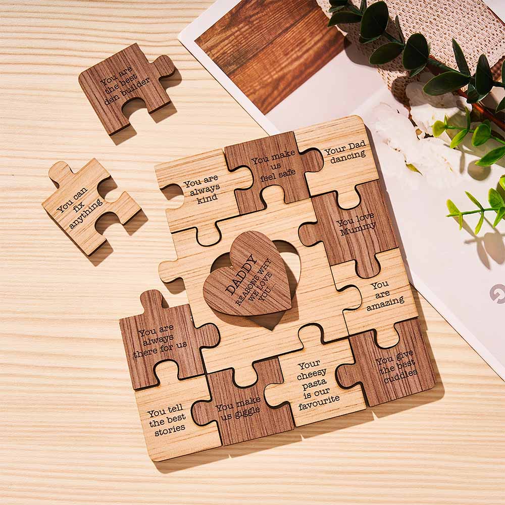 christmas gift ornament for dad inspired by engraved puzzle ornaments wooden creative christmas gifts for dad