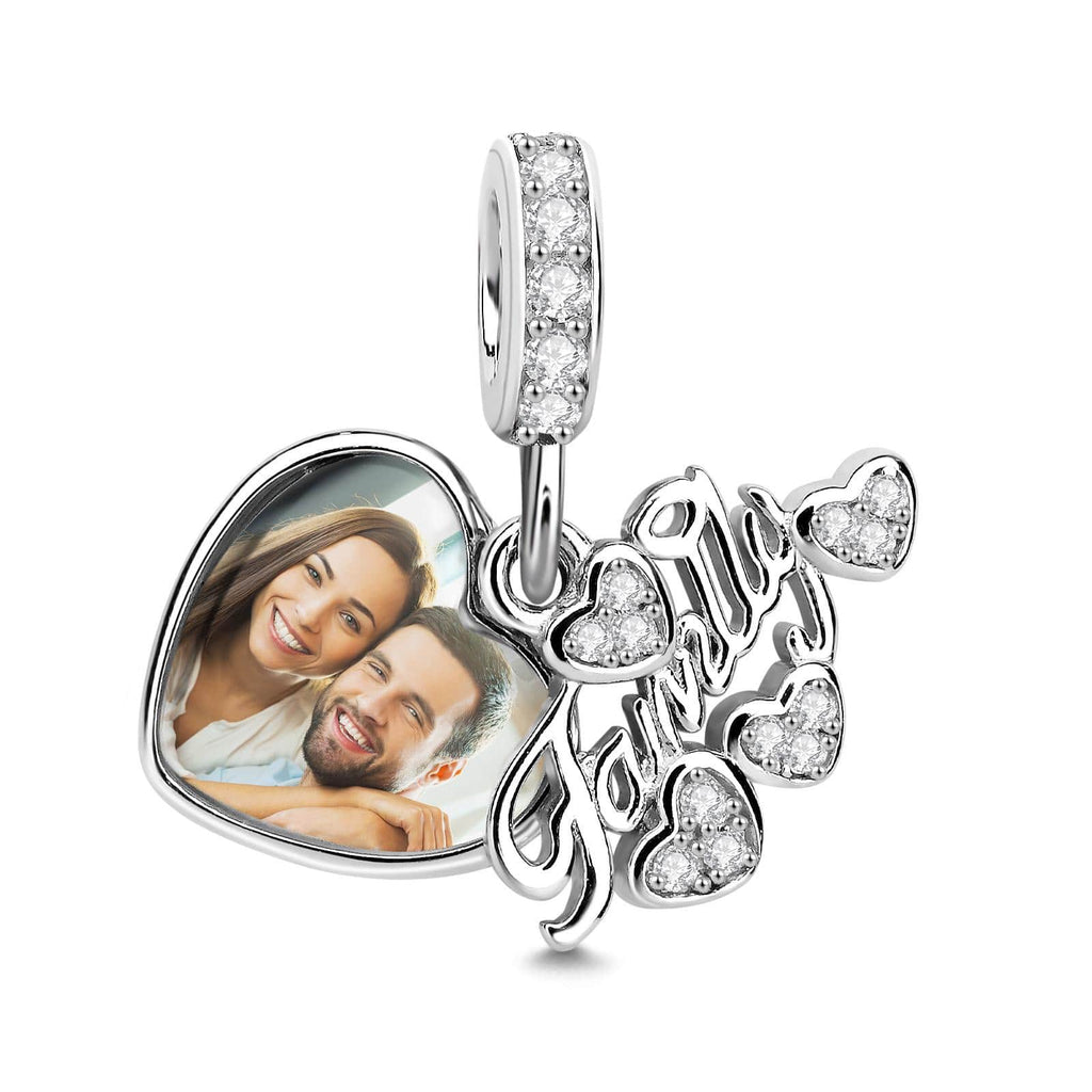 Custom Photo Charm Delicate Heart Creative Gifts for Family
