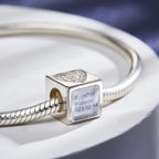Custom Photo Engraved Charm Square Heart Diamond Romantic Gifts