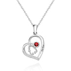 Stethoscope Birthstone Necklace Personalized Engraved Jewelry Nurse Gift