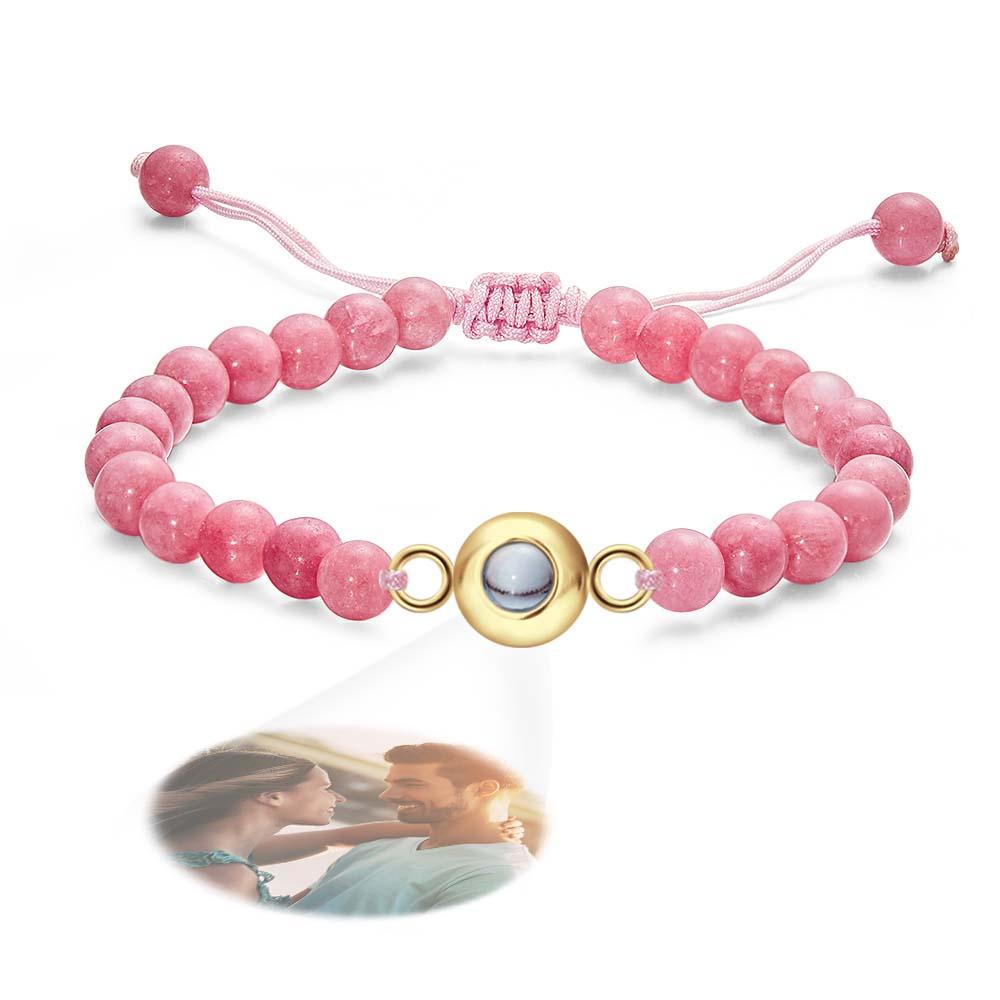 Personalized Photo Projection Beads Bracelet Elegant Gift For Her