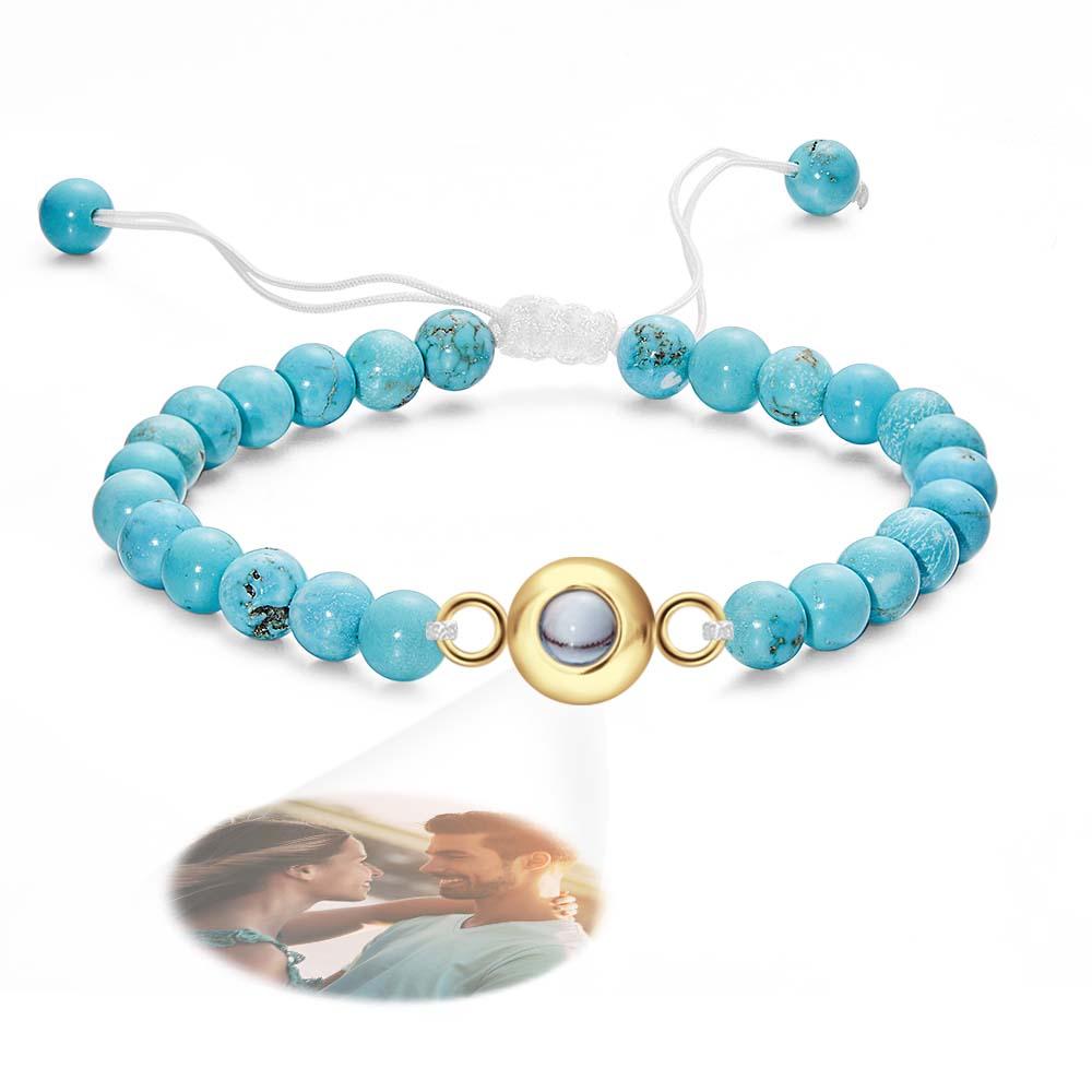 Personalized Photo Projection Beads Bracelet Elegant Gift For Her
