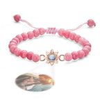 Personalized Photo Projection Beads Bracelet With Sunflower Creative Gift For Her