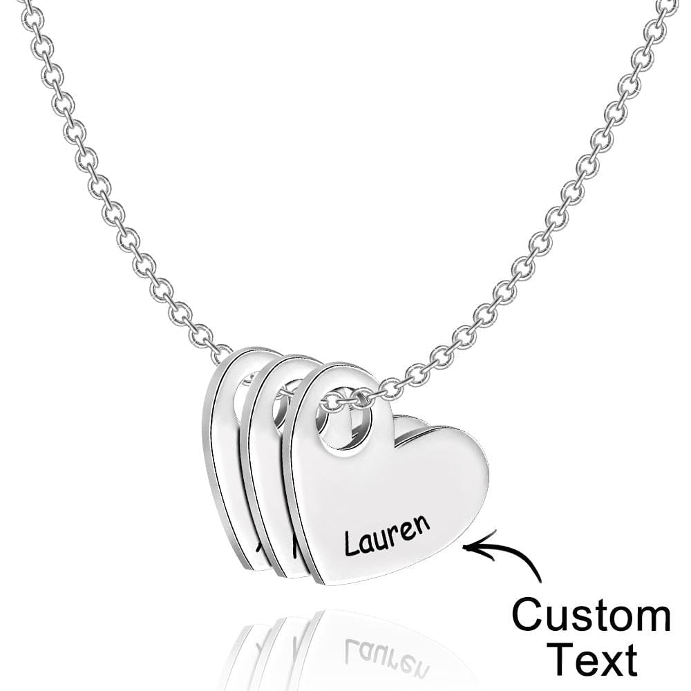 Engraved Love Letter Necklace Fashionable Heart Shaped Necklace For Her