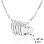 Engraved Love Letter Necklace Fashionable Heart Shaped Necklace For Her
