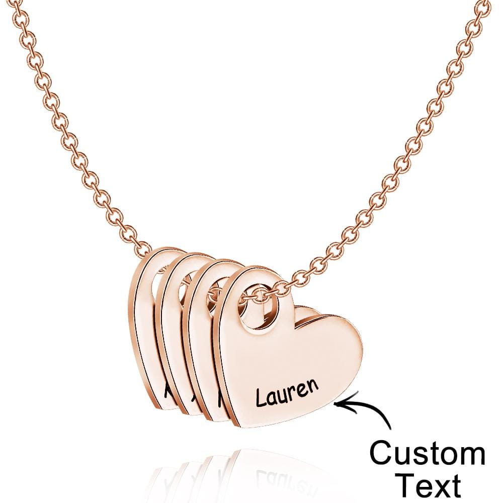 Engraved Love Letter Necklace Fashionable Heart Shaped Necklace For Her