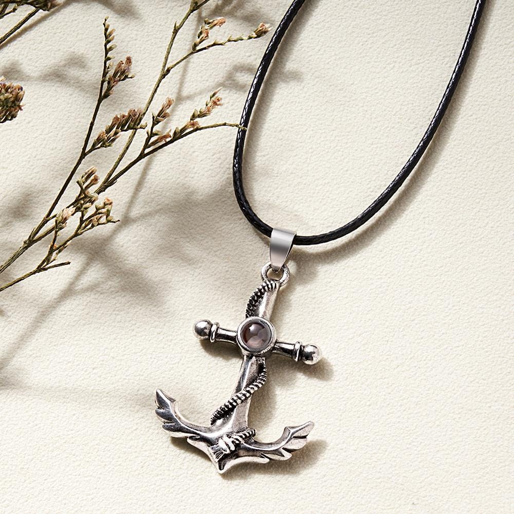 Custom Projection Necklace Creative Anchor Couple Gifts