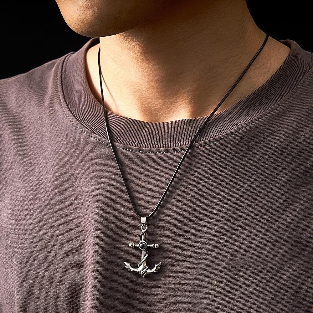 Custom Projection Necklace Creative Anchor Couple Gifts