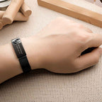 Personalized Photo Retractable Wide Bracelet Engraved Fashion Wide Bracelet For Men