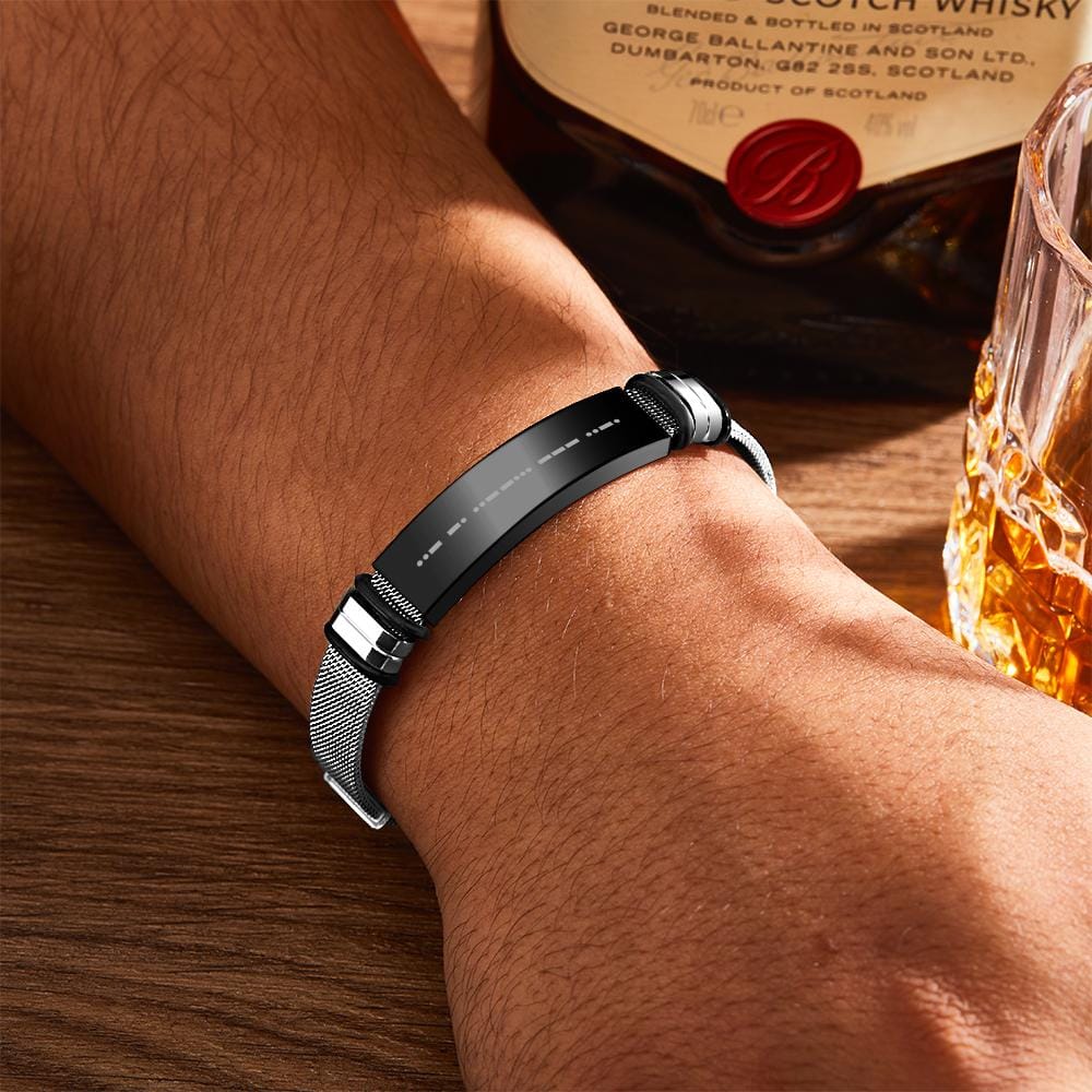 custom engraved bracelet everyday keepsake gift for boyfriend