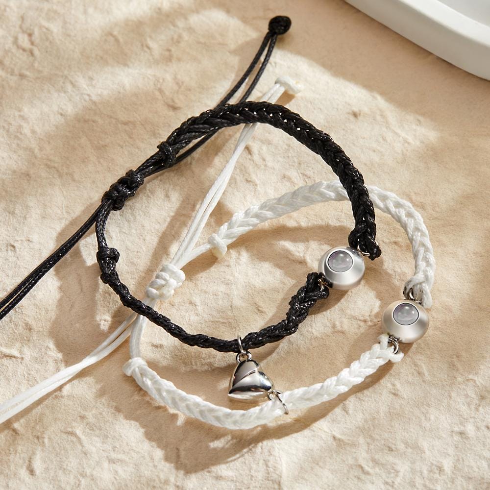 Custom Photo Projection Bracelet Woven Magnetic Bracelet Anniversary Gift