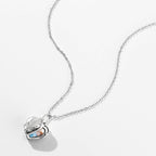 Heart Photo Locket Necklace with Engraving Platinum Plated Wedding Gift