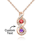 Custom Engraved Birthstone Necklace Infinity Creative Gifts