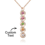 Custom Engraved Birthstone Necklace Infinity Creative Gifts