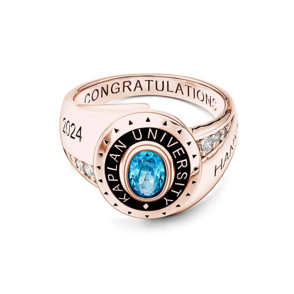 Personalized Birthstone Graduation Ring Graduation Gift for Class of 2024 Graduates