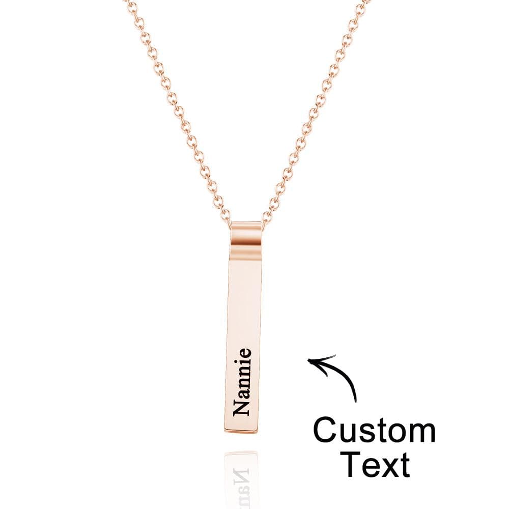 Custom Engraved Vertical 1-5 Names Necklace Stylish Personalized Pendant for Her