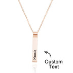 Custom Engraved Vertical 1-5 Names Necklace Stylish Personalized Pendant for Her