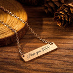 I love you 3000 necklace Custom Engraved Bar Necklace Avengers necklace Gift for her Gift for Marvel Fans