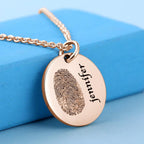 Custom Photo Necklace fingerprint Necklace Engraved Necklace Coin Necklace Gift For Boyfriend