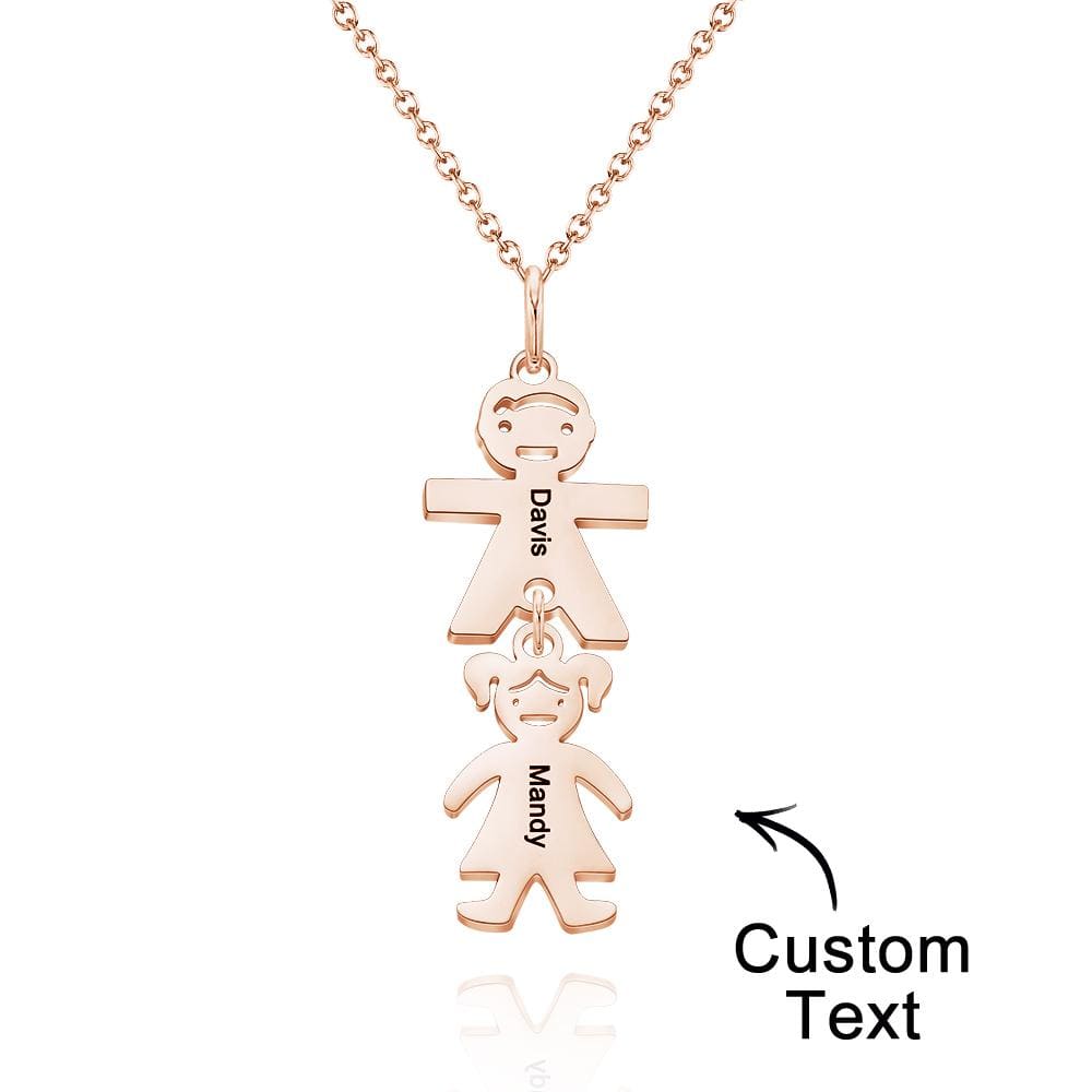 Custom Name Engraved Necklace Child Creative Gifts