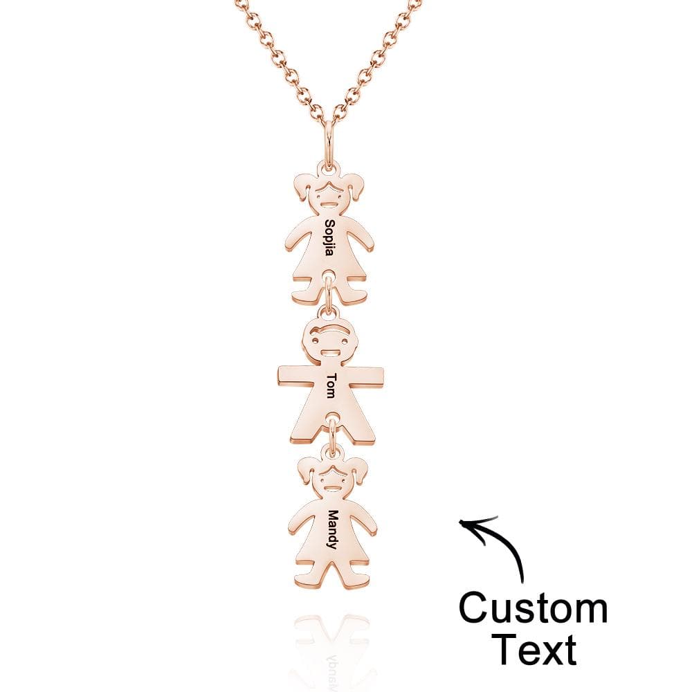 Custom Name Engraved Necklace Child Creative Gifts