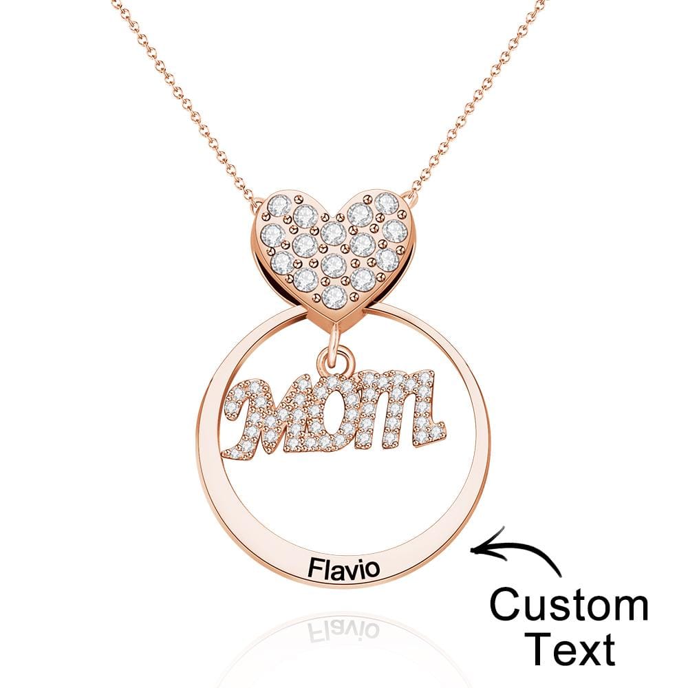 Custom Engraved Necklace Simple Circularity Family Gifts
